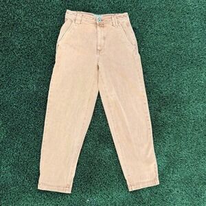 Alex Mill Women's 26 Golden Yellow Cotton Relaxed Straight Distressed Jean Pants